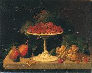 Severin Roesen Still life with Strawberries oil on canvas